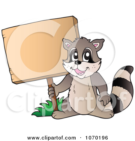 1070196-Clipart-Raccoon-Holding-A-Sign-Royalty-Free-Vector-Illustration