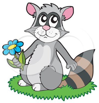 212330-Royalty-Free-RF-Clipart-Illustration-Of-A-Cute-Raccoon-Sitting-In-Grass-And-Holding-A-Flower_500