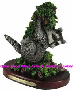 Polyresin-Raccoon-Statue-Resin-Raccoon-Figure