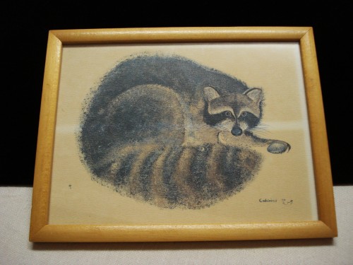 eddy_cobiness_small_framed_print_of_raccoon_1979_work_ojibwa_39b30326