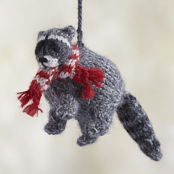 alpaca-woodland-raccoon-ornament